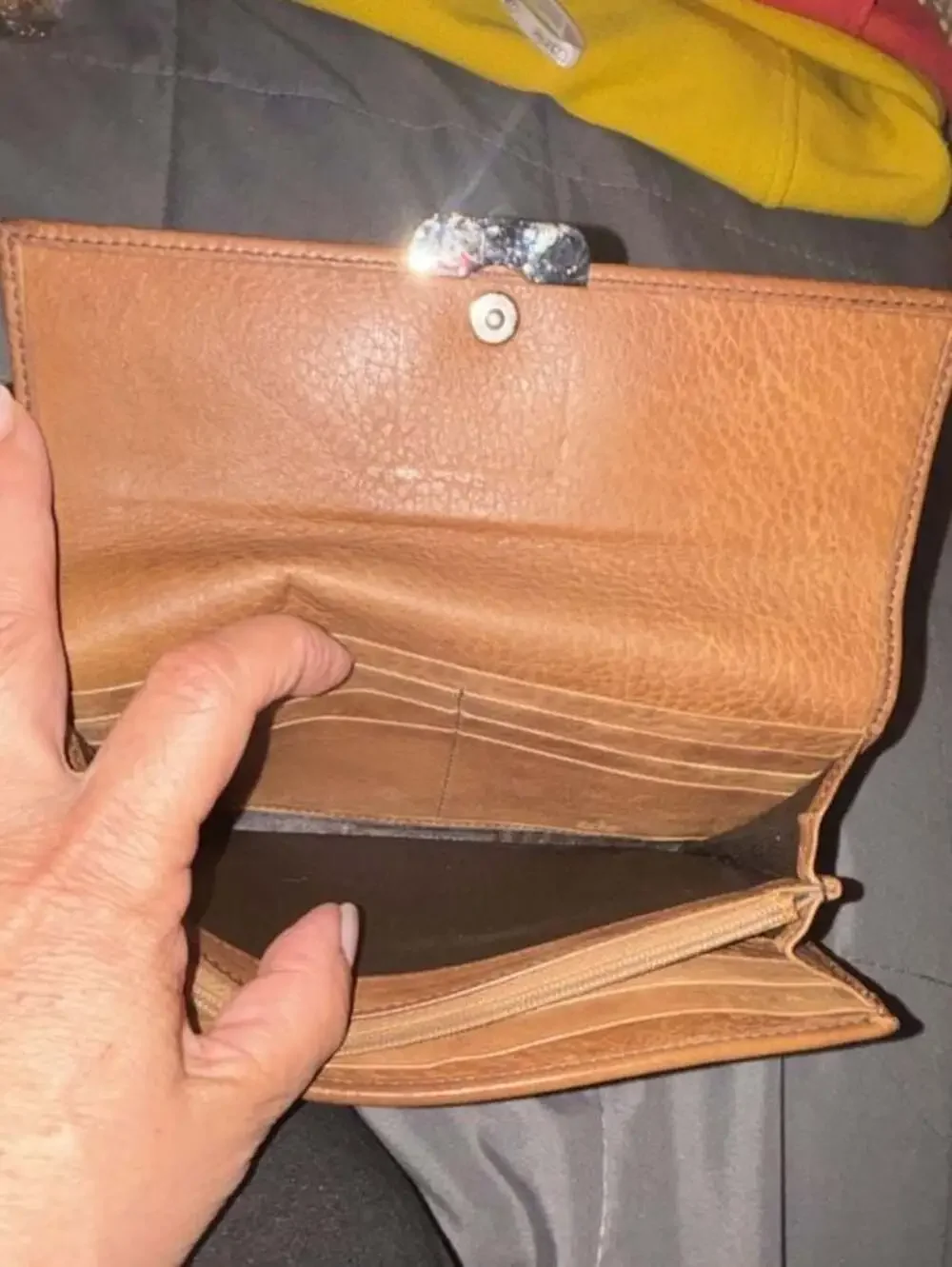 Gucci Brown Leather Guccissima Trim Flap Continental Wallet